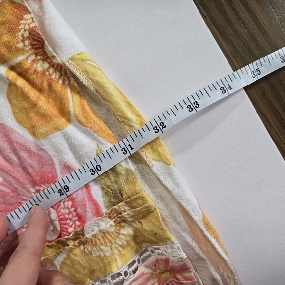 Floral Linen Mini Shirt Dress Forever New Brooke made in Aus sz US 10 - Picture 14 of 14